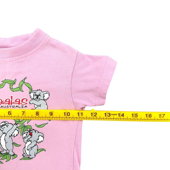 Around Australia Vintage Pink Koalas Australia Print Graphic‎ Tee T-Shirt Size 4 - Picture 5 of 7